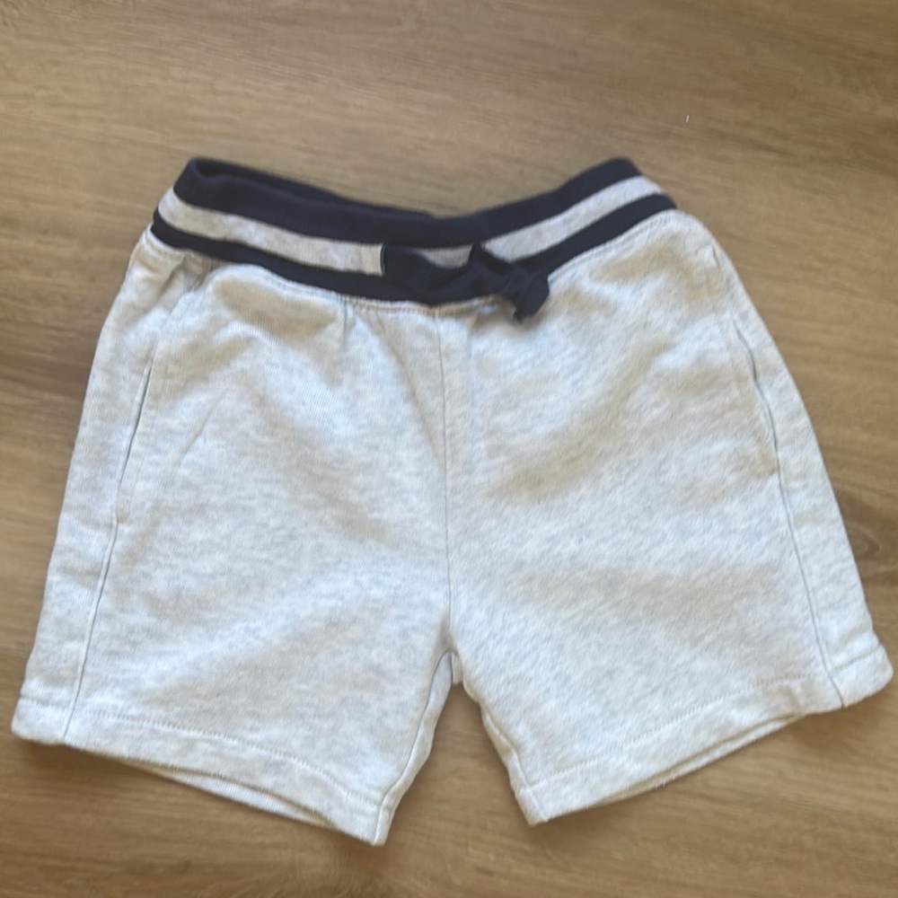Carter's Gray and Navy Casual Shorts with Drawstring